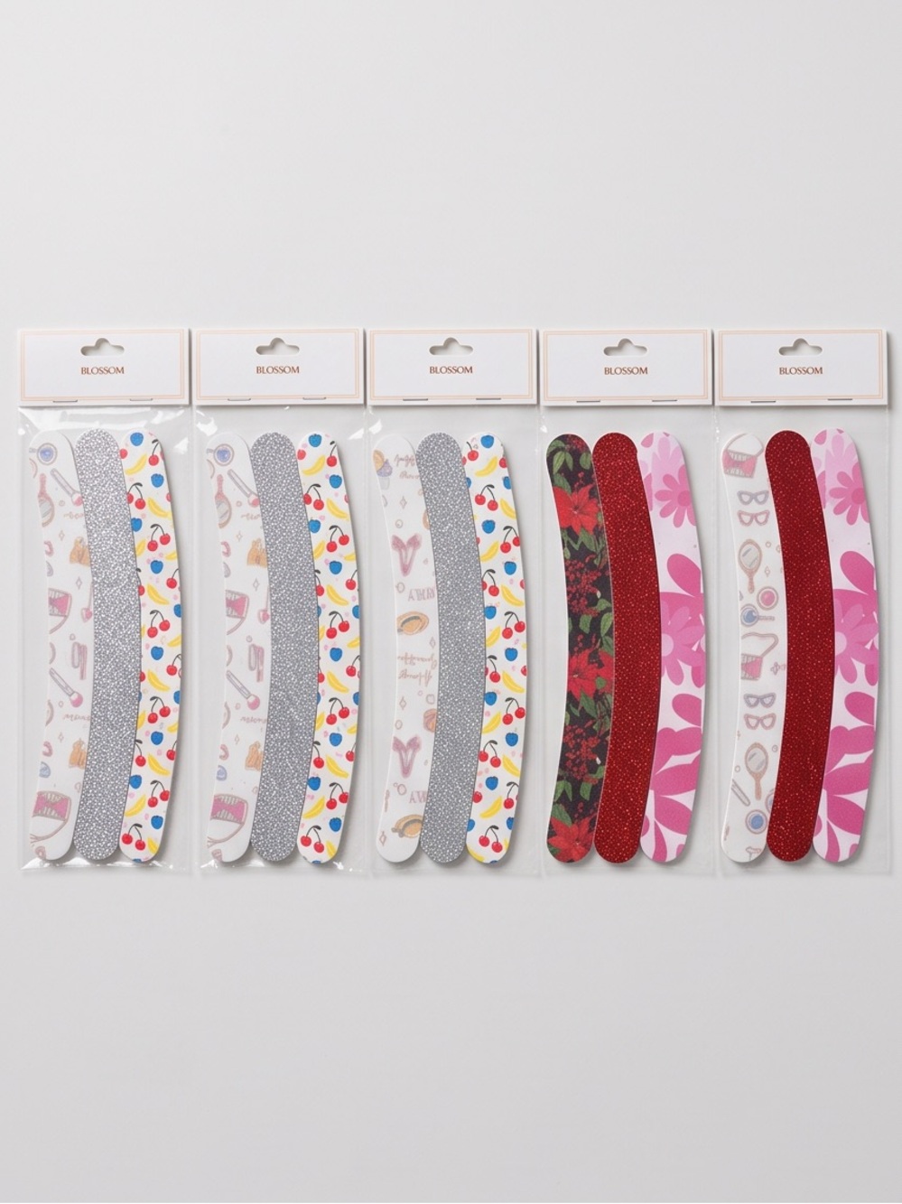 Blossom Pink & Red Decorative Nail File Set
